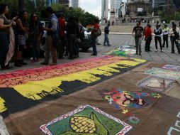Miembros de la CNTE se encuentran manifestándose el día de hoy en la Ciudad de México. NTX /