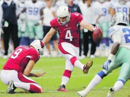 Efectivo. Jay Feely conecta uno de sus cuatro goles de campo AP /