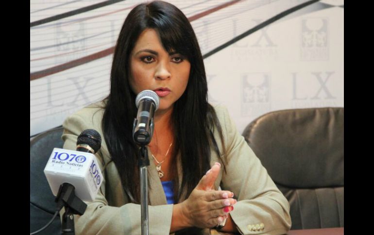 Norma Angélica Cordero Prado durante la rueda de prensa en la que anunció la realización del foro. ESPECIAL /