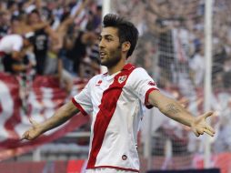 Alberto Pereira anotó el segundo gol del Rayo. EFE /
