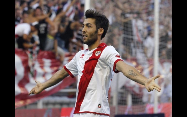 Alberto Pereira anotó el segundo gol del Rayo. EFE /