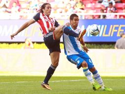 Aldo de Nigris tuvo una destacada actuación ante Puebla y fue elegido como el mejor jugador de Chivas en el partido.  /