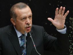 El Primer Ministro llamó hoy a sus partidarios a organizarse para las próximas elecciones locales en Turquía. AFP /