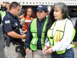 Sandra Ávila fue repatriada hoy a través de la iniciativa Vuelo Repatriación Interior junto a otros 129 detenidos. NTX /