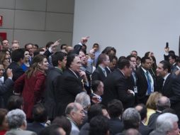 Con  356 votos a favor, 64 en contra y dos abstenciones los Legisladores aprobaron las leyes secundarias de la Reforma Educativa. NTX /