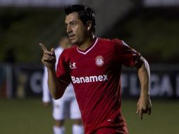 Cacho puso el segundo tanto en la cuenta de los escarlatas. AFP /