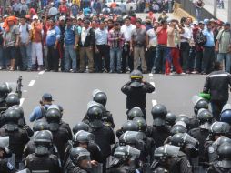 Maestros disidentes advierten que volverán a ocupar este y cualquier otro sitio si las autoridades no escuchan sus peticiones. ARCHIVO /