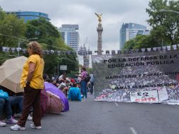 Los maestros de la CNTE realizaron una serie de plantones exigiendo que sus propuestas sean tomadas en cuenta en la reforma. NTX /