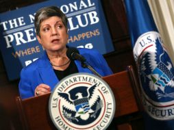 La secretaria de Seguridad Nacional de EU Janet Napolitano, se despide haciendo un balance de su gestión. AFP /