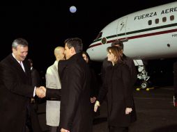 El avión lleva al Presidente Enrique Peña Nieto a su gira por Apodaca, Nuevo León. ARCHIVO /