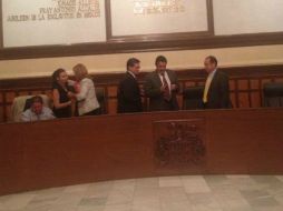 El alcalde de Guadalajara, Ramiro Hernández, al terminar la sesión. ESPECIAL /