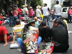 Los inconformes están manifestando su rechazo a la Reforma Educativa. EFE /