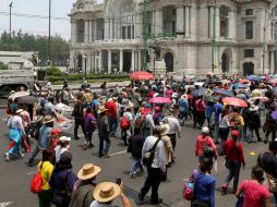 Los maestros que se encuentran manifestándose en el Distrito Federal no podrán cobrar su quincena. ARCHIVO /
