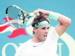 El mallorquín Rafael Nadal ha mostrado un juego ofensivo que le ha permitido sostener su saque en sus tres primeros partidos. AFP /