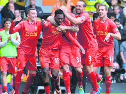 Las victorias al hilo de los Reds fueron por la mínima diferencia, todas con gol de Daniel Sturridge (15). AFP /