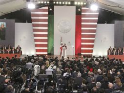 El Presidente Enrique Peña Nieto, durante su mensaje con motivo de su Primer Informe de Gobierno. NTX /