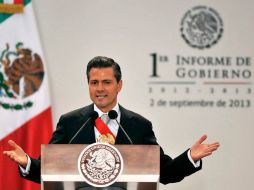El Presidente Enrique Peña Nieto emitió un mensaje con motivo de su Primer Informe de Gobierno. ESPECIAL /