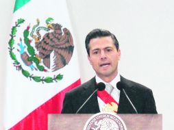 El Presidente de México, durante el Primer Informe de Gobierno. NTX /