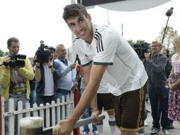 Javi presentó la lesión desde el último amistoso con su selección. AFP /