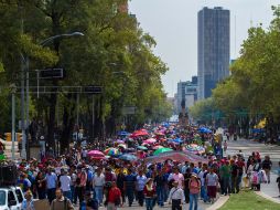Los cortes a la circulación vehicular han sido reorientados en el cruce de Insurgentes y sobre Reforma. ARCHIVO /