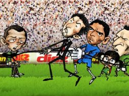 Así lucen caricaturizados los integrantes de la selección. ESPECIAL /