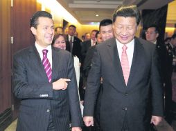 El Presidente de México señaló al presidente de China su interés para realizar una visita de Estado a ese país en 2014. NTX /
