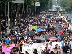 Ayer, 4 de septiembre, miles de maestros se manifestaron en todo el país contra la reforma educativa. NTX /