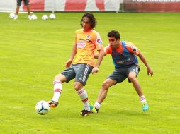 Aldo de Nigris en una acción durante el entrenamiento del Rebaño.  /