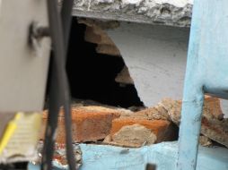 La pared había sido abierta en una  superficie de entre 50 y 60 centímetros de diámetro.  /