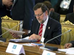 Mariano Rajoy (c) durante la segunda y última sesión de la cumbre del G20. EFE /