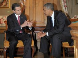El Presidente Peña Nieto sostuvo un encuentro con su homólogo, Barack Obama. ESPECIAL /