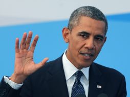 Barack Obama comparece durante una rueda de prensa ofrecida en la Cumbre anual del G-20. EFE /