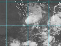 Imagen satelital del Centro Nacional de Huracanes de EU que muestra a ''Lorena'' afectando al Pacífico mexicano. ESPECIAL /