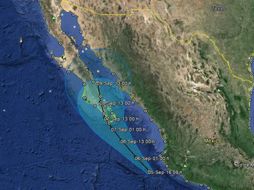 Se prevé que ''Lorena'' toque tierra el sábado. ESPECIAL /