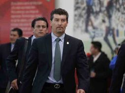 El técnico nacional, José Manuel de la Torre, a su llegada al Estadio Azteca para el partido ante Honduras. NTX /