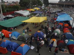 Maestros de la CNTE continúan con plantón en el Zócalo. ARCHIVO /
