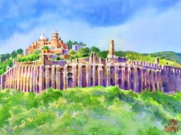 El pasto verde, caminos de piedra, la cantera rojiza y majestuosidad de sus formas invitan a admirar la belleza de Mina de Guadalupe.  /