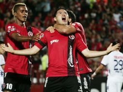 Pablo Aguilar celebra su anotación. EFE /