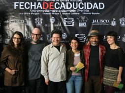 La directora, actores y guionista durante la conferencia de prensa realizada esta mañana.  /