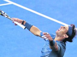 El español Rafael Nadal celebra tras obtener el punto final que le garantizó su segundo trofeo del US Open. AFP /