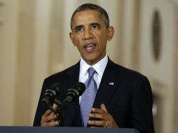 Barack Obama ofrece un mensaje a la nación estadounidense con motivo del eventual ataque a Siria. EFE /