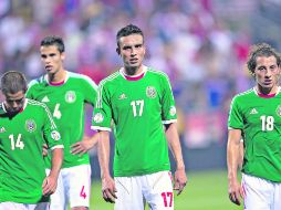 ''Chicharito'' Hernández, Diego Reyes, Jesús Zavala y Andrés Guardado caminan al borde de la eliminación de México rumbo al Mundial. MEXSPORT /