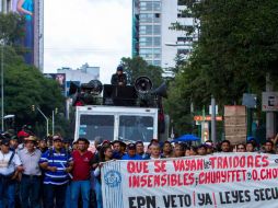 Maestros de la CNTE se manifestaron en diferentes estados del país. NTX /
