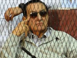 Hosni Mubarak durante la audiencia. AFP /