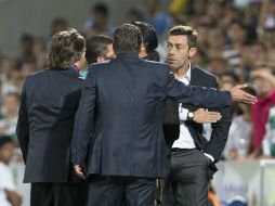 El técnico Pedro Caixinha tuvo un disgusto con algunos integrantes de la banca del América el pasado viernes. MEXSPORT /