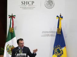 El secretario de Hacienda, Luis Videgaray Caso, visitó Guadalajara para explicar a empresarios los pormenores de la reforma hacendaria. EL INFORMADOR /