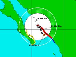 ''Manuel'' afectaría principalmente los municipios del norte de Sinaloa. TOMADA DE NHC. ESPECIAL /