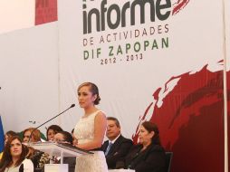 Vania Citlalli de Dios, presidenta del DIF Zapopan, presenta su Primer Informe de actividades.  /