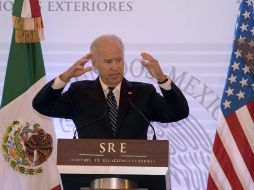 Joseph Biden, durante una conferencia de prensa en México. AFP /