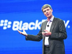 Tijera. Thorsten Heins, presidente y CEO de BlackBerry; la compañía lucha por sobrevivir. AP /